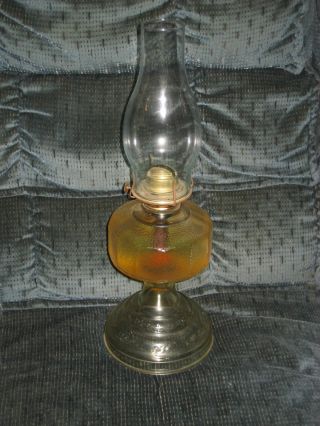Antique Large Size Glass Lamp - Very Good Condition - No Chips No Cracks photo