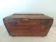 Antique English Wood Tea Caddy Wooden Inlay Design Boxes photo 2