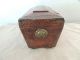 Antique English Wood Tea Caddy Wooden Inlay Design Boxes photo 5