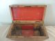 Antique English Wood Tea Caddy Wooden Inlay Design Boxes photo 6
