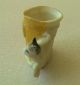 1800 ' S Bisque Hand Painted Germany Cat & Bucket Toothpick Holder Signed Sekt Figurines photo 1