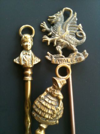 Old English - Vintage English Brass Toasting Forks - Set Of 3 photo