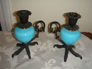Victorian Eagle Foots Candle Holders photo