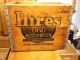 Hard To Find R.  J.  Hires Root Beer Wood Crate Condition Boxes photo 2