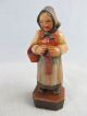 3 Vintage Italian Wood Carvings Man & 2 Women Carved Figures photo 1