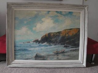 Rare Antique 19th C Signed Oil Painting On Board E.  L.  Smythe photo