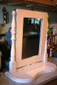 Vintage Primitive Dresser Top Pivoting Mirror Stand Painted Mirrors photo 1