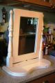 Vintage Primitive Dresser Top Pivoting Mirror Stand Painted Mirrors photo 2