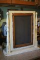 Vintage Primitive Dresser Top Pivoting Mirror Stand Painted Mirrors photo 5