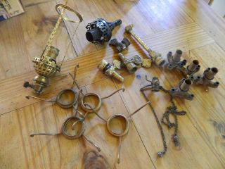 Vintage Oil Lamp Welsbach 1908 + Extra Parts photo