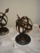 Antique French Bronze Armillary Globe Sandail Clock Garniture Or Toppers Clocks photo 1
