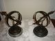 Antique French Bronze Armillary Globe Sandail Clock Garniture Or Toppers Clocks photo 4