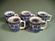 Fine 5 English Pearlware Mugs W/ Chinese Chinoiserie Decor Ca.  19th C. Mugs & Tankards photo 1