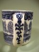 Fine 5 English Pearlware Mugs W/ Chinese Chinoiserie Decor Ca.  19th C. Mugs & Tankards photo 4