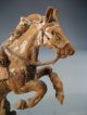 Very Fine American Indian Riding On Horseback Terracotta Figure Ca.  1920 - 30 ' S Figurines photo 4