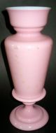 Victorian 1800 ' S Pink Over White Has Gold Dots Overglazed Vases photo 1