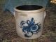 Antique J & E Norton Bennington Vt Stoneware Crock Large Cobalt Blue Floral Rare Crocks photo 1
