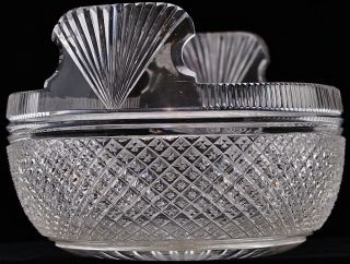Rare & Very Fine Early 1800 ' S Georgian Irish Brilliant Cut Glass Serving Bowl Nr photo