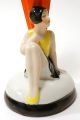 1920s German Art Deco Bathing Beauty Hat Pin/flower Holder Half Doll Related Figurines photo 3