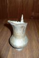 Antique Vintage Rustic Metal Creamer Pitcher Jug Or Vase Metalware photo 2