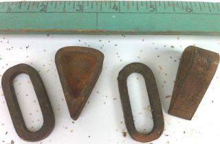 Brass ' Pie Wedges ' And ' Zeros ' - Good Pieces For Collage,  Steampunk,  Altered Art photo