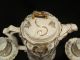 Antique Victorian White & Gold Trim 1800 ' S Chocolate Pot With 6 Cups & Saucers Teapots & Tea Sets photo 4