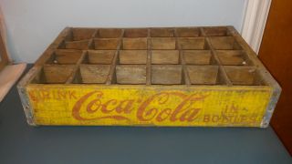 Vintage 1968 Shabby Coke Coca Cola Wood Wooden Soda Pop Case Crate Crates Box photo