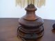 A Antique Table Lamp Of Glass - Brass And Solid Wood,  From Germany Lamps photo 2