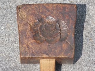 Early American Decorated Burl Mallet photo