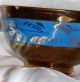 2 Large 19th C.  Sunderland Copper Lustre Creamjug & Bowl Blue Band Pitchers photo 6