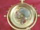 Antique Swiss Brass Table Clock With See - Through Mechanism Clocks photo 3