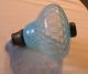 Antique Rare Honeycomb Or Mini Coin Dot Opalescent Blue Glass Font Fenton Lamp? Lamps photo 2