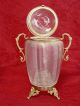 Antique French Twisted Glass Candy Jar With Bronze Trim,  Ca.  1808 Jars photo 1