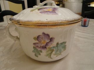 Victorian Era Chamber Pot With Lid - photo