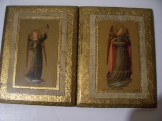 Vintage Florentia Artwork Two Angels. . . . . .  Heavenly. . . .  Look photo