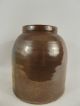 Primitive Antique Stoneware Canning Crock~unique Brown Glaze Crocks photo 2