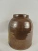 Primitive Antique Stoneware Canning Crock~unique Brown Glaze Crocks photo 3