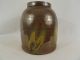 Primitive Antique Stoneware Canning Crock~unique Brown Glaze Crocks photo 4