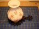 Vintage Ornate Cast Iron Candle Holder With Floral Globe Metalware photo 1