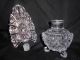 Vintage 1940 ' S Imperial Glass For Irice Fan Top Star Burst Perfume Bottle Perfume Bottles photo 1