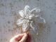 Antique French White Beaded Flower Shabby Chic Other photo 2