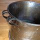Antique Vintage Copper Pot Ritual Cauldron Kettle Planter Elephant Jam Hammered Metalware photo 4