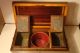 Antique Stunning English Double Tea Caddy Inlaid Wood 1820 ' S Boxes photo 8