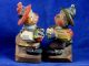 Small,  Tiny Vintage Handcarved Wood German Couple In Costume.  2 1/2 