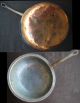 Antique Primative Copper Pots W Brass Handle - 8 1/2 