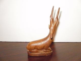 Hand Carved Wooden Elk Made In Kenya Rjl photo