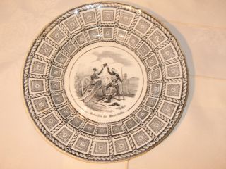 Napoleonic Commemorative Transfer Ware Plate photo