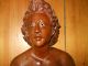 Best Antique Walnut Bust Woman Princess Queen Statue Wood Wooden Carved Figure Carved Figures photo 6