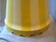 Vintage Toleware Yellow Striped Wastebasket And Tissue Holder Toleware photo 3