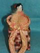 All Orig.  Flapper Head On Velvet Cushion W/ Legs - 20 ' S - Half Doll Figurines photo 2